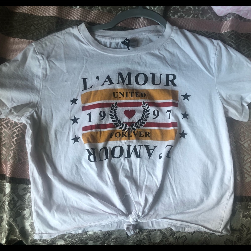 Front Tie Graphic Tshirt